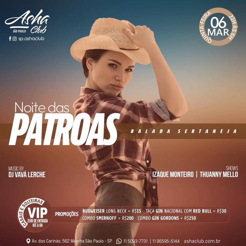 Imagem do evento NOITE DAS PATROAS 